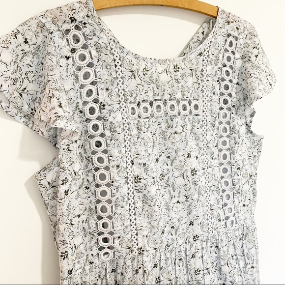 Lucky Brand Grace Midi Dress Floral Size Medium - Picture 9 of 15